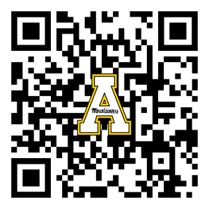 App State Cyber Bowl QR Code with Block A in center