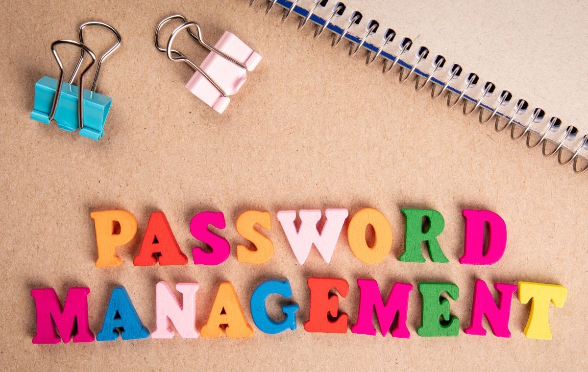 Password Management spelled out in magnets image