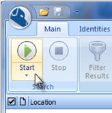 Start button to do second scan and see clean report
